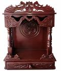 Cut Work Wooden Open Puja Mandir/Temple for Home - 24"